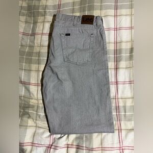 Lee Men's Light Gray Straight Jeans NWOT